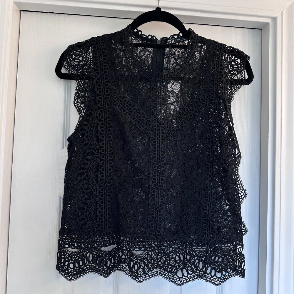 NWT sheer lace tank